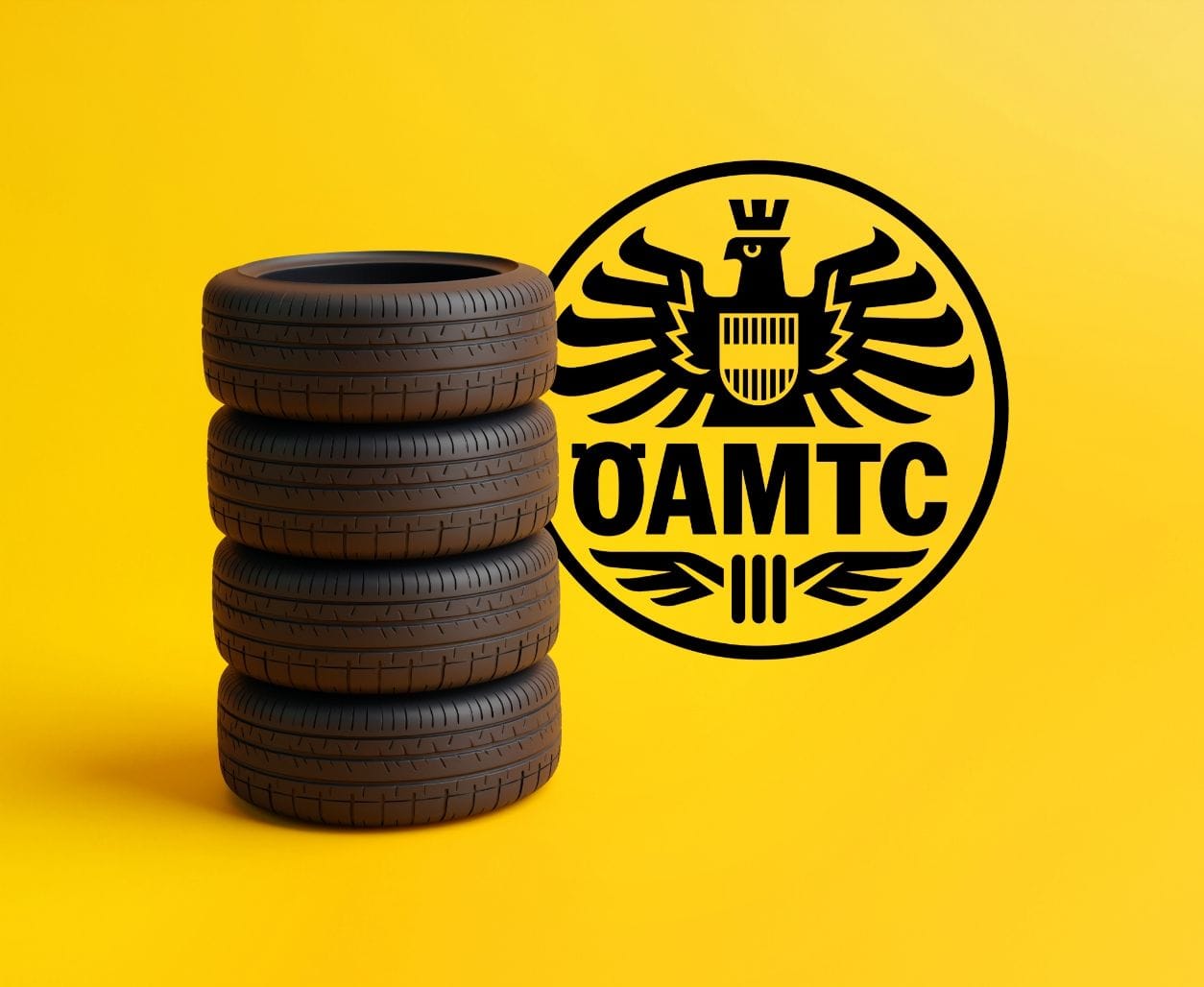 Siegel des ÖAMTC mit der Aufschrift ‚Testsieger‘ – als Auszeichnung für beste Qualität.